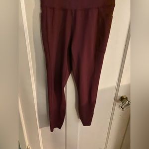 Maroon Athletic Leggings